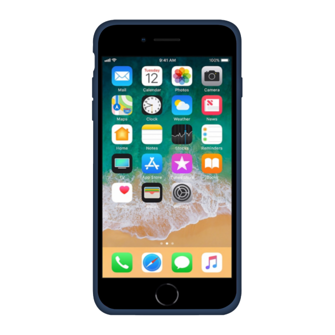 Оригинальний силiконовий Чохол для iPhone 7/8 Plus Синiй FULL-1