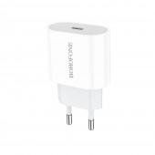 Мережевий зарядний пристрій 1Type-C Borofone BA61A PD 10.5W 2.1A/5V White