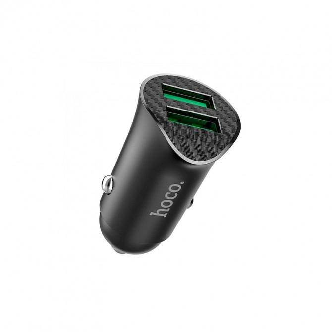 Автомобильное зарядное устройство 2USB Hoco Z39 QC3.0 Black