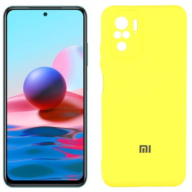 Чехол Soft Case для Xiaomi Redmi Note 10 Желтый FULL