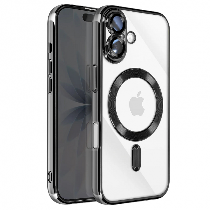 Чехол Wave Metyal Shining with MagSafe для iPhone 17 Черный-1