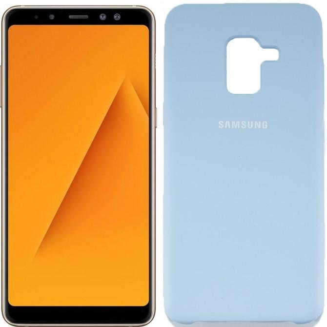 Чохол Soft Case для Samsung A8 2018 (A530) Світло Блакитний