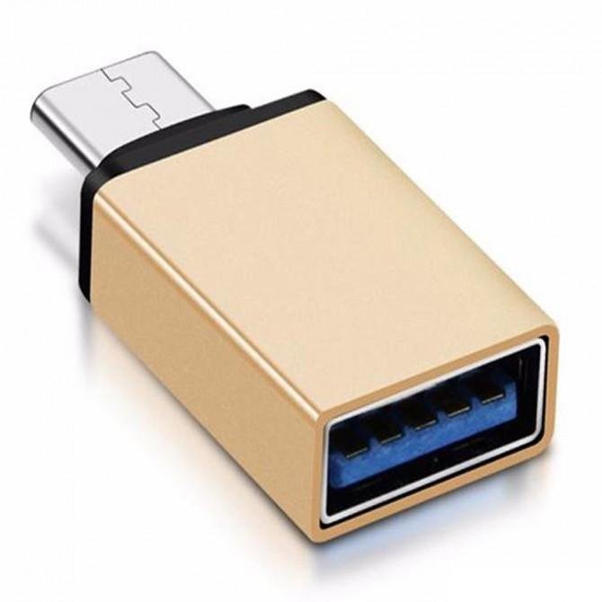 Адаптер OTG Type-C Metal Золотий-2