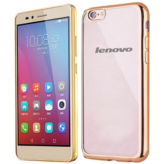Чехол Electroplating TPU case для Lenovo P1 gold