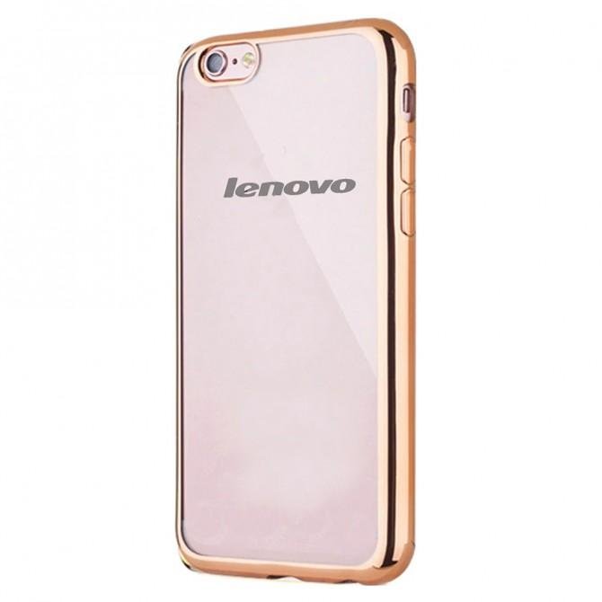 Чехол Electroplating TPU case для Lenovo P1 gold-3