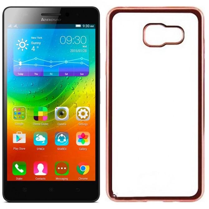 Чехол Electroplating TPU case для Lenovo P1 pink