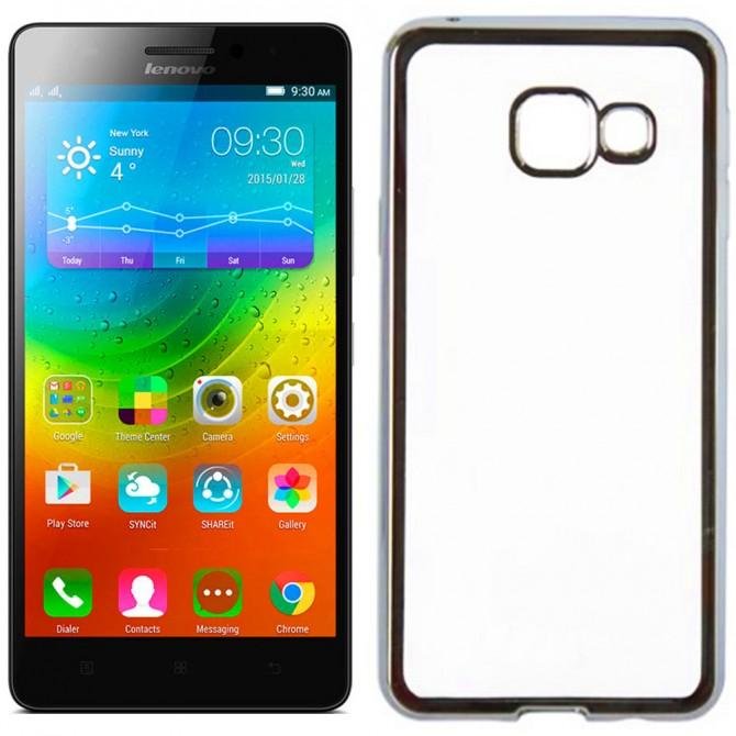 Чехол Electroplating TPU case для Lenovo P1 silver