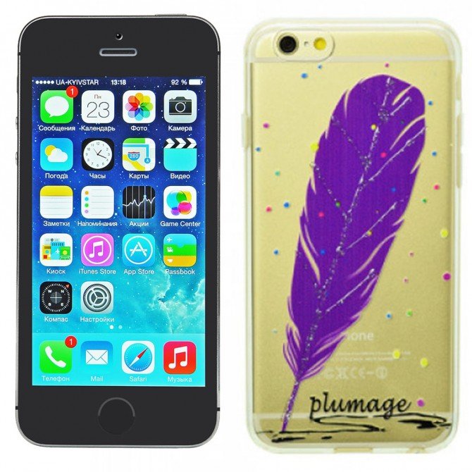 Чохол Plume Silicone Case для iPhone 5 Фіолетовий
