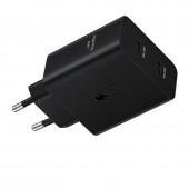 Мережевий зарядний пристрій PD Original Quality Samsung 50W 2USB-C + cable Type-C Black