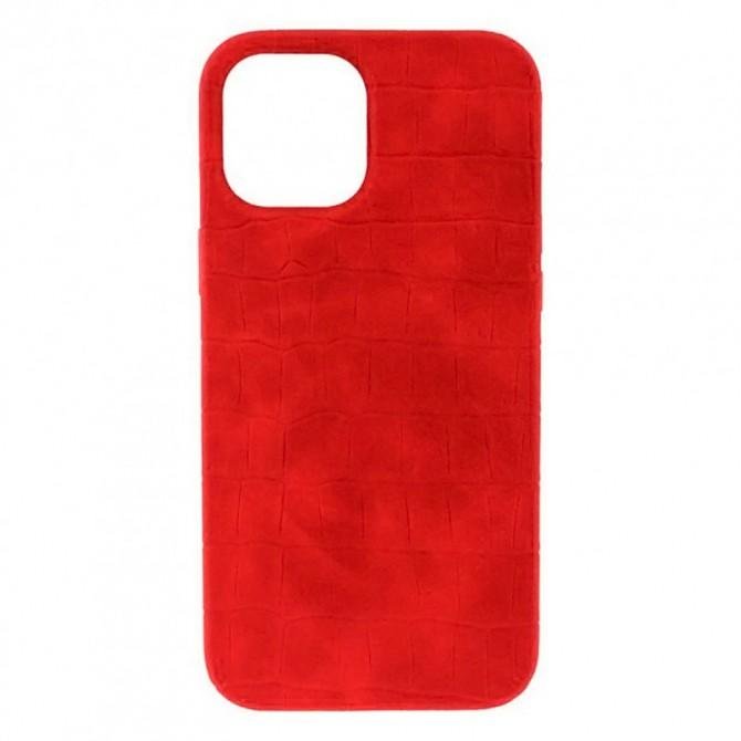 Чохол Leather Croc Case для Apple Iphone 12/12 Pro Red