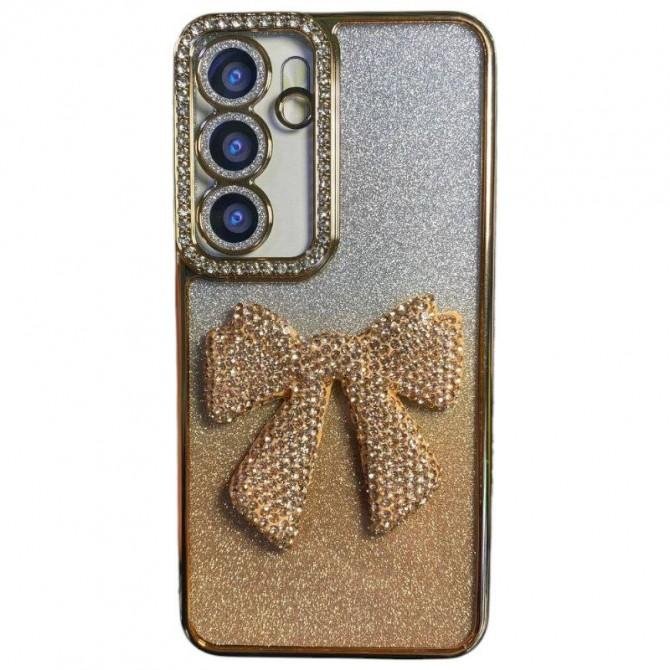 Накладка Glossy Bow для Samsung S23 Gold
