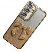 Накладка Glossy Bow для Samsung S24 Gold