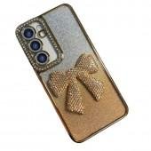 Накладка Glossy Bow для Samsung S24 Gold