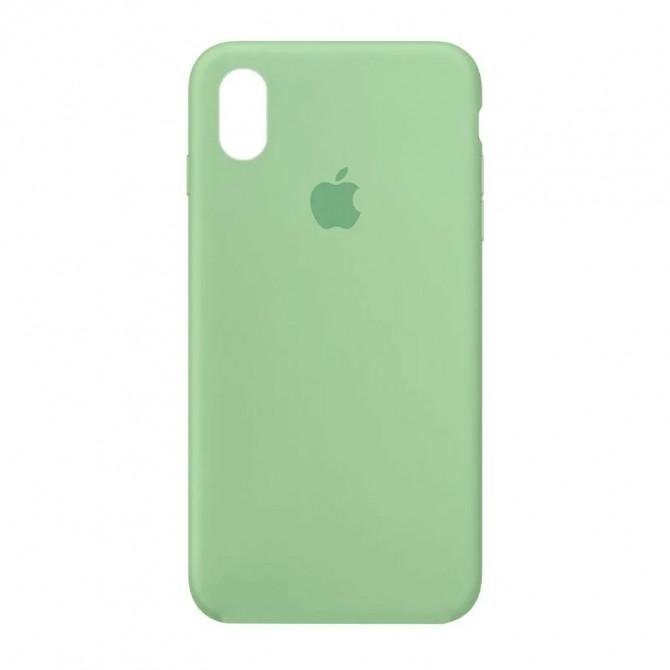 Оригинальный силиконовый чехол для iPhone X/Xs Фисташка FULL