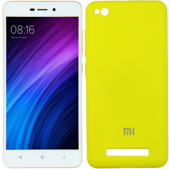 Чехол Soft Case для Xiaomi Redmi 4a Ярко жёлтый