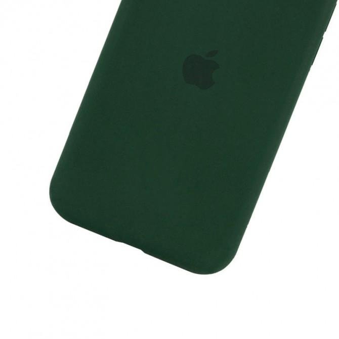 Оригінальний силіконовий чохол для iPhone 12 Pro Max Темно Зелений FULL (with camera protection)-2