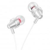 Наушники  Hoco M90 Silver + mic + button call answering