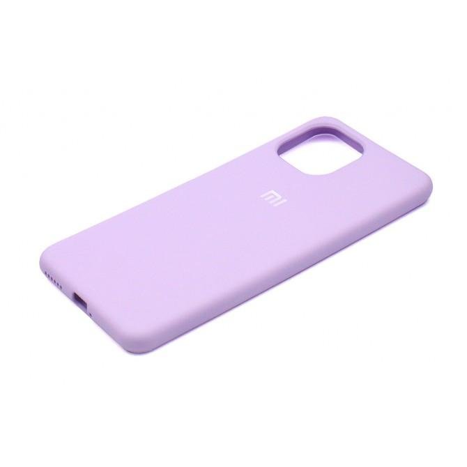 Оригинальный силиконовый чехол для Xiaomi Mi 11 Lite Бузковый FULL-1