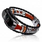 Браслет для Xiaomi Band 5/6 Jewellery design Black/Orange