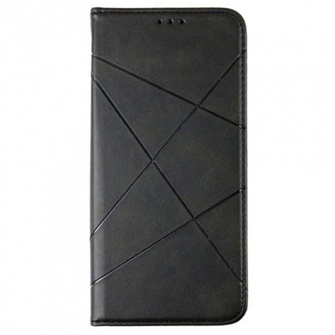 Чехол-книжка Lines Leather for Xiaomi Mi 11 Lite Black-1