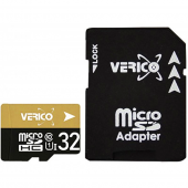 Карта памяти Verico MicroSDHC 32GB UHS-I (Class 10)+SD adapter