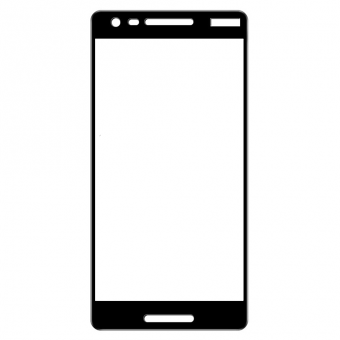 Защитное стекло для NOKIA 2.1 Full Glue (0.3 мм, 2.5D, чёрное)-3