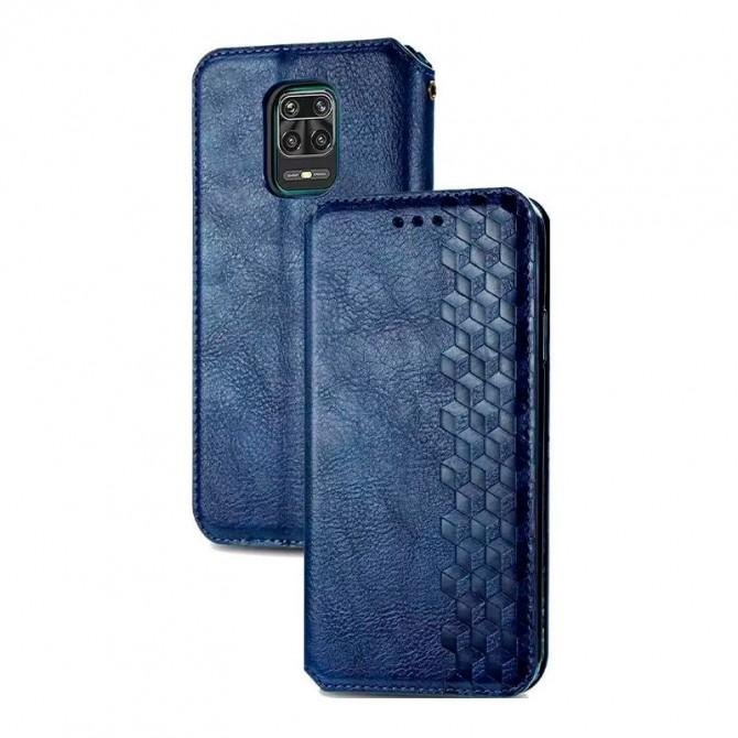Чехол-книжка GETMAN Cubic for Xiaomi Redmi Note 9s/Note 9 Pro Blue-1