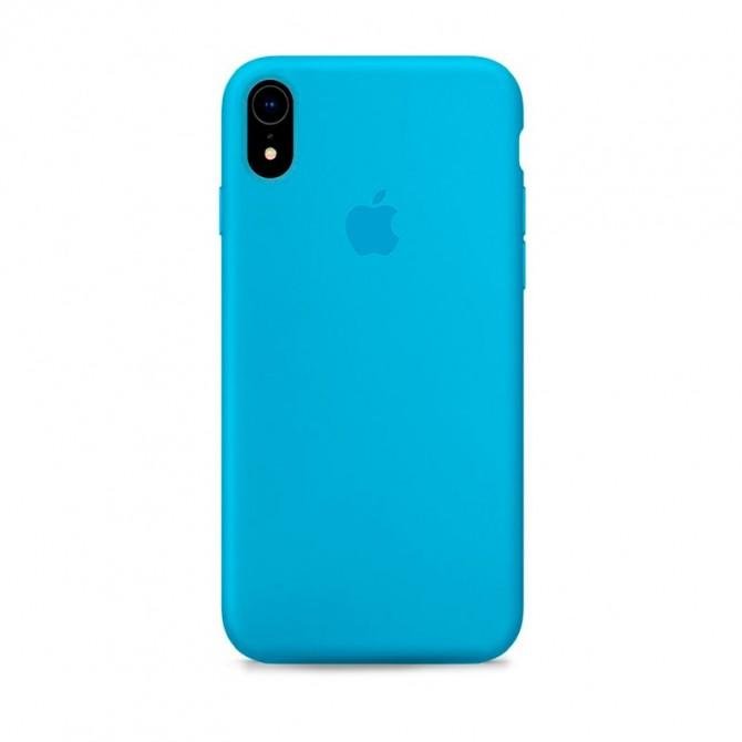 Оригінальний силіконовий чохол для iPhone Xr Небесно Синій FULL