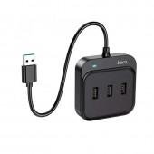 Хаб Hoco HB31 Easy 4in1 (USB to USB 3.0*4) Black