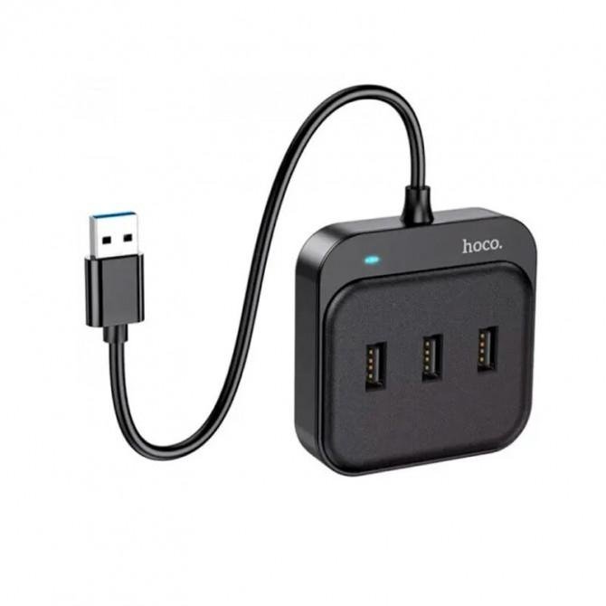 Хаб Hoco HB31 Easy 4in1 (USB to USB 3.0*4) Black