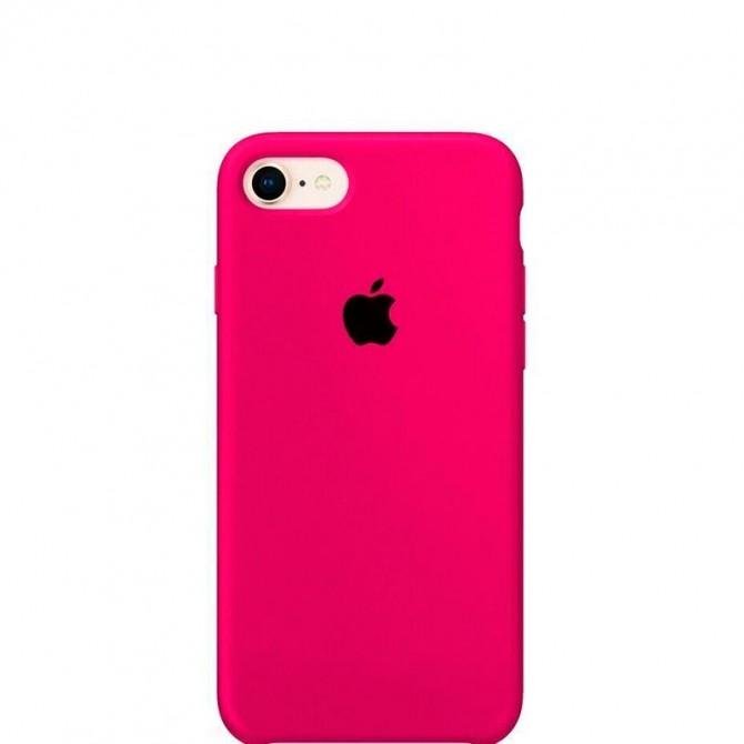 Силиконовый чехол для iPhone 7/8 Ярко малиновый FULL