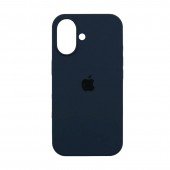 Силіконовий чохол для iPhone 16 Dark Blue FULL Силіконовий чохол для iPhone 16 Dark Blue FULL