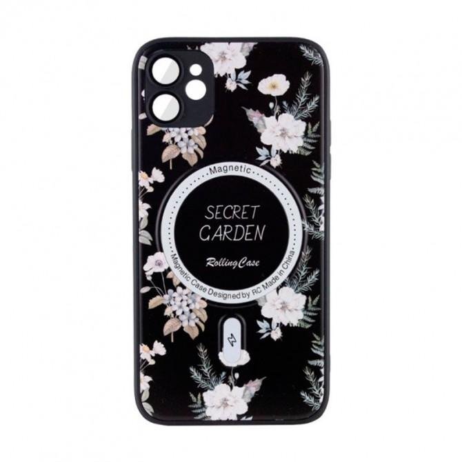 TPU+PC чехол Secret Garden with MagSafe для Apple iPhone 12 (6.1") Black