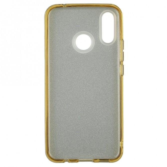 Чохол Silicone 3in1 Блискітки для Huawei P Smart Plus Золотий-2