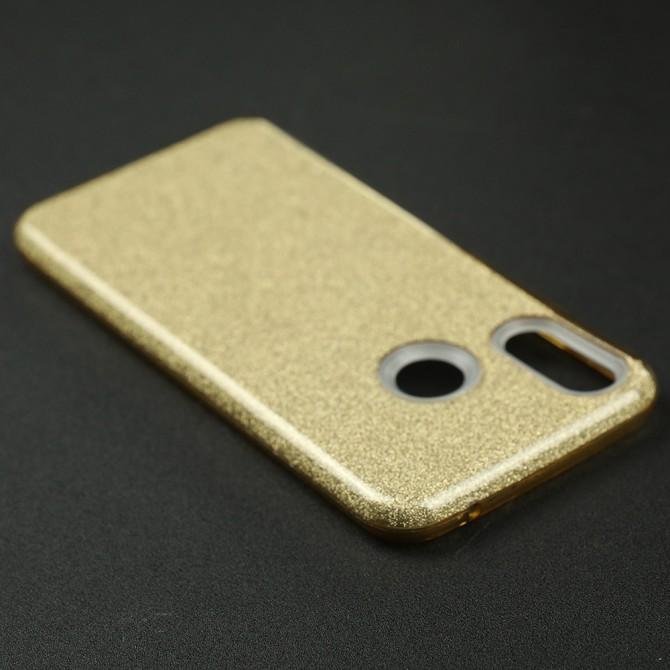 Чохол Silicone 3in1 Блискітки для Huawei P Smart Plus Золотий-4