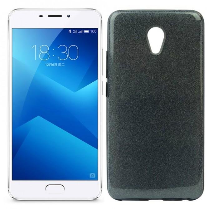 Чохол Silicone 3in1 Блискітки для Meizu M5 Note Синій