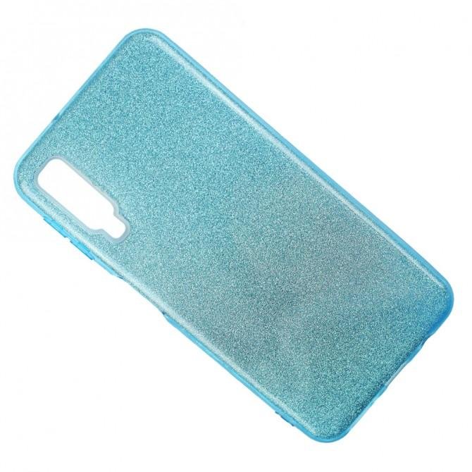 Чехол Silicone 3in1 Блёстки для Samsung A750 Galaxy A7 2018 Blue-2