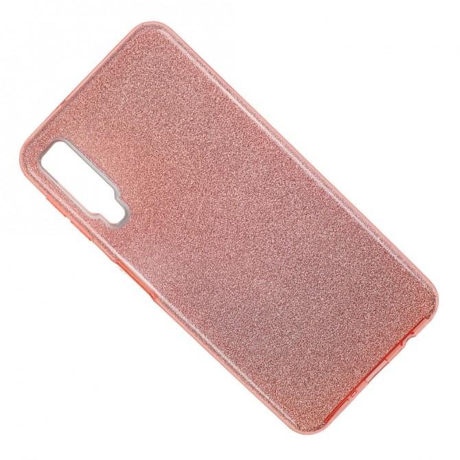 Чехол Silicone 3in1 Блёстки для Samsung A750 Galaxy A7 2018 Pink-2