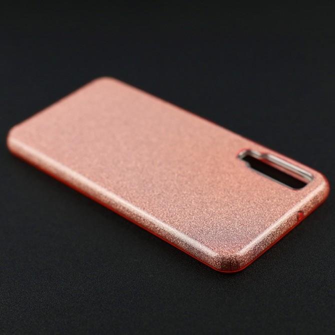 Чехол Silicone 3in1 Блёстки для Samsung A750 Galaxy A7 2018 Pink-4