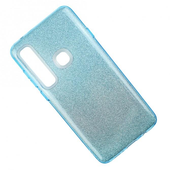 Чехол Silicone 3in1 Блёстки для Samsung A9 2018 (A920) Blue-2