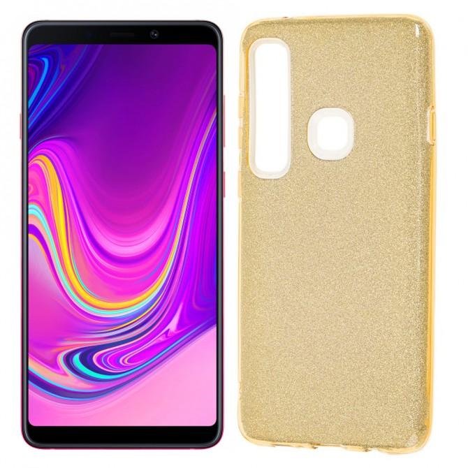 Чехол Silicone 3in1 Блёстки для Samsung A9 2018 (A920) Gold