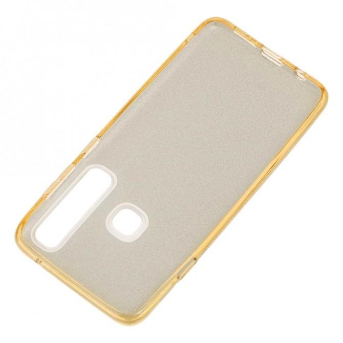 Чехол Silicone 3in1 Блёстки для Samsung A9 2018 (A920) Gold-3