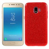 Чохол Silicone 3in1 Блискітки для Samsung J250 Galaxy J2 2018 Червоний Чохол Silicone 3in1 Блискітки для Samsung J250 Galaxy J2 2018 Червоний
