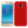 Чохол Silicone 3in1 Блискітки для Samsung J250 Galaxy J2 2018 Червоний