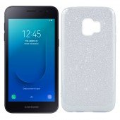 Чохол Silicone 3in1 Блискітки для Samsung J260 Galaxy J2 Core 2018 Білий