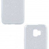 Чохол Silicone 3in1 Блискітки для Samsung J260 Galaxy J2 Core 2018 Білий