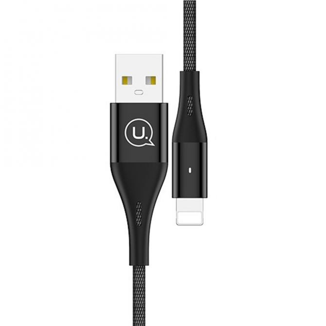 Кабель Usams U4 US-SJ209 Lightning 1,2m Чорний-2