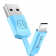 Кабель Usams U2 US-SJ199 Flat Data Lightning - USB 1.2m Синій (SJ199IP04)