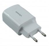 Мережевий зарядний пристрій Usams US-CC073 T17 Dual USB Display Travel Charger Білий (CC73TC01)
