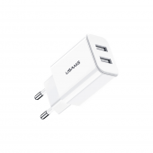Сетевое зарядное устройство Usams US-CC067 T13 Dual USB Travel Charger White (CC67TC01)